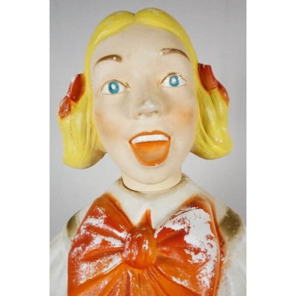 Vintage Empire Poloron Blow Mold Choir Singer Girl - Lights Up! - 4 Feet/ 48" - Picture 12 of 12